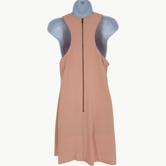 NWT Alice + Olivia Harmony Cowl Neck Racer Back Mini Dress | Sz 8 | Blush Pink - Picture 4 of 14